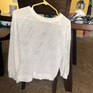 White sparkly sweater